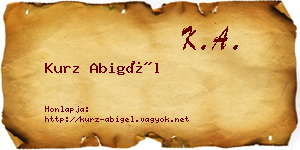Kurz Abigél névjegykártya